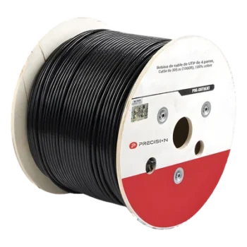 Cable UTP Cat5e / 4 Pares / 24 AWG / 305 m (1000 pies) / 100% Cobre / LDPE UV / Gel Relleno / Exterior