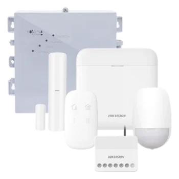 Kit de Alarma Inalámbrica / 48 Zonas / Energizador Perimetral 2500 m (8202 ft) / Comunicación 433 MHz / Respaldo de Batería 3 Días / Alimentación 127-220 VCA o Solar 12 VCC