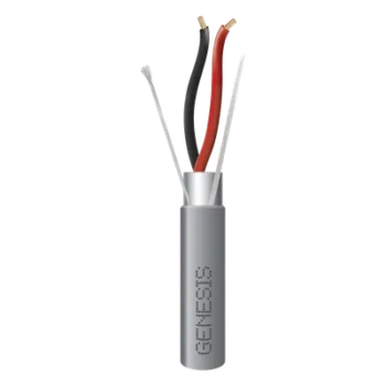 Cable para Alarma / 2 Conductores / 16 AWG / Blindado / Riser CMR-CL3R-FPLR-FT4 / 305 m (1000 ft) / Gris