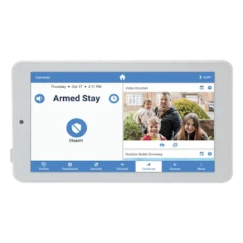 Touchpad de Seguridad IP / Pantalla 7'' Android 1024x600 / Control Z-Wave Local / Wi-Fi Cifrada / Montaje Pared o Escritorio / Batería de Respaldo