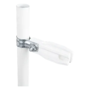 Aislador de Paso o Esquina / Abrazadera 1" (25 mm) / Resina Virgen 100% / Acero Galvanizado / Protección UV / Bolsa 100 Unidades