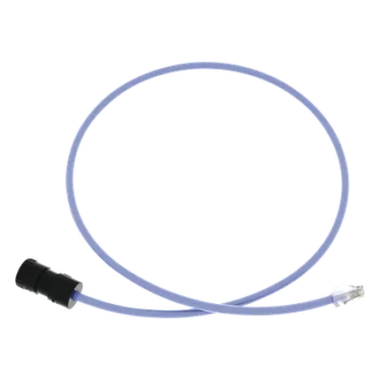 Cable de Conexión en Campo Jack a Plug RJ45 / Cat 6A / CMP Plenum / 1 m (3.28 ft) / Azul