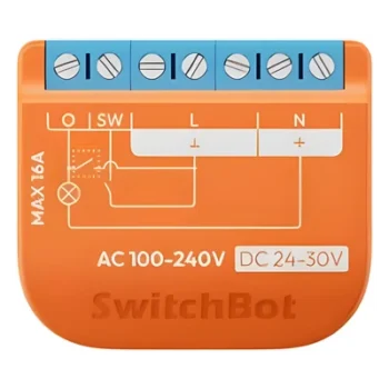 Interruptor Inteligente / Control On-Off / Medición de Consumo / Wi-Fi + BLE / AC 16 A / DC 10 A / Matter / 42x36x16 mm