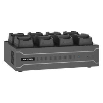 Dock Station de Escritorio / 8 Puertos Body Cams / Dual Gigabit / 4 Bahías HDD / ANR / Cobertura Cíclica / -10°C a 55°C