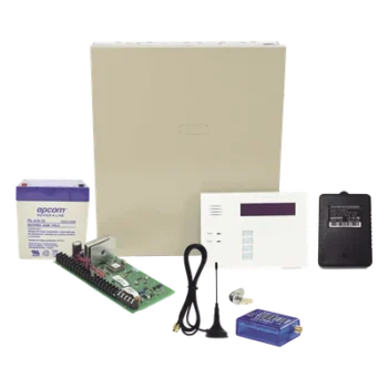 Panel de Alarma Híbrido / 48 Zonas Alámbricas e Inalámbricas / Comunicador Celular 2G / Teclado con Receptor RF / 3 Particiones