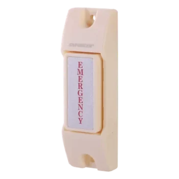 Botón de Pánico / Contacto Momentáneo NO / 0.5 A a 12 VCC / Montaje Superficie o Pared / 76 mm x 23 mm x 15 mm