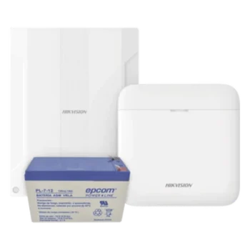 Kit de Alarma Inalámbrica / Conversión de 16 Zonas Cableadas / Comunicación 3G/4G Dual SIM / 48 Zonas Totales / Batería de Respaldo 12V 7Ah / Cifrado AES-128