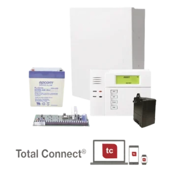 Panel de alarma híbrido / Hasta 48 zonas (40 inalámbricas) / 3 particiones / 48 usuarios / Kit con teclado, batería y transformador