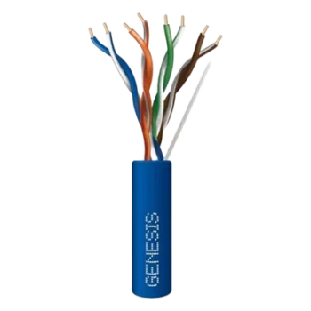 Bobina de Cable / UTP Cat6 Riser / 1000 Pies / Cobre Sólido / UL CMR / 350 MHz / CCTV y Redes IP / Azul