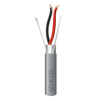 Cable para Alarma / 2x18 AWG / Blindado / Riser / 152 m (500 ft) / Gris