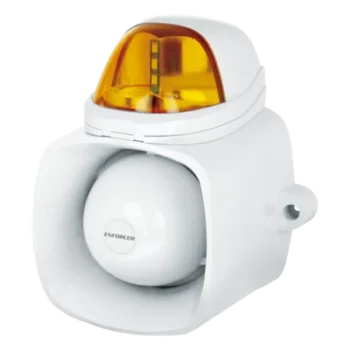 Sirena con Luz Estroboscópica Autónoma / 115 dB / IP65 / Audio MP3-WAV / Megafonía 20 W / 12 VCD
