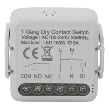 Módulo Switch Relé / Contacto Seco / 100-240V CA / 5A / 150W LED / ZigBee