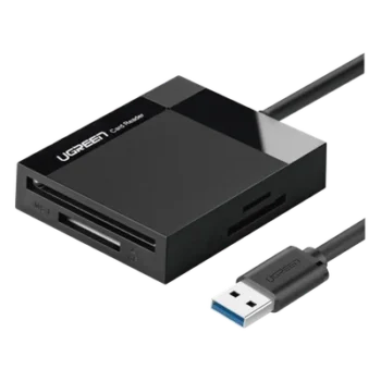 Lector de Tarjetas USB-A 3.0 / 4 en 1 / CompactFlash / SD / MemoryStick / TransFlash / 5 Gbps / Hasta 2 TB / Cable 15 cm