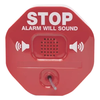 Alarma de Extintor Inalámbrica / Sirena 95/105 dB / Señal Visual Disuasoria / Alimentación 9V o 12-24V DC / Transmisión Inalámbrica a Receptor