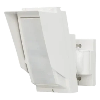 Detector PIR Exterior / Alcance 24 m (78.7 ft) / Inclinación Ajustable / Enmascaramiento de Zonas / Diferenciación Humana-Animal / Alimentación por Baterías