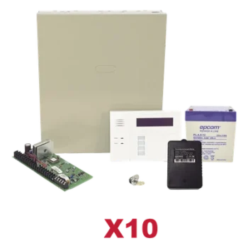 Kit de Paneles de Alarma Híbrido / 8 Zonas Cableadas Ampliables a 48 / Teclado con Receptor Inalámbrico / 3 Particiones / 1 km (3280.8 ft) de Alcance RF