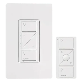Kit Atenuador de Pared Inteligente / Sin Cable Neutro / 600 W Incandescente / 150 W LED / Control Remoto Pico / Alcance 9 m (29.5 ft)