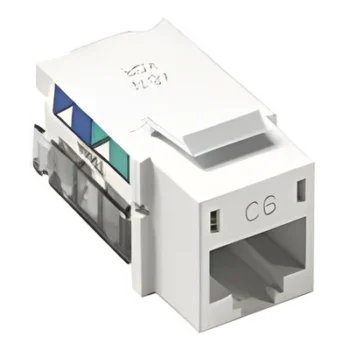 Jack RJ45 / Categoría 6 / 8 Conductores / Snap-In para Frame 6 Puertos / Color Blanco