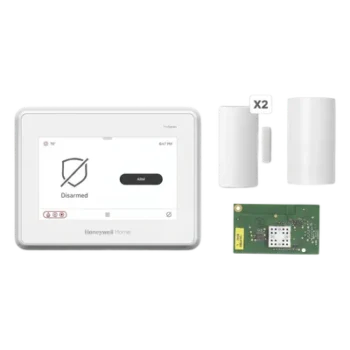 Kit de Alarma / Panel Táctil 7 Pulgadas / 250 Zonas / WiFi y Z-Wave Plus / PIR 12 x 17 m (39.4 x 55.8 ft) / 2 Contactos Magnéticos / Sirena 85 dB
