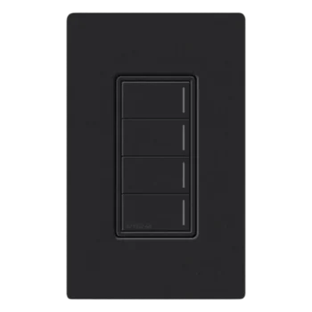Teclado de Escenas de Pared / 4 Botones Programables / Clear Connect 2.4 GHz / Alcance 22.8 m (74.8 ft) / 120-277 V / Memoria de Estado