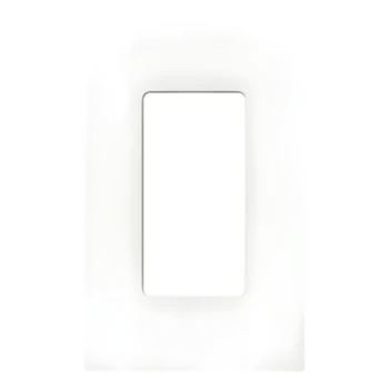 Placa de Pared Screwless / 1 Espacio (1 Gang) / Acabado Satinado Snow / Perfil Delgado 0.30 in (7.6 mm) / Apertura Estilo Designer