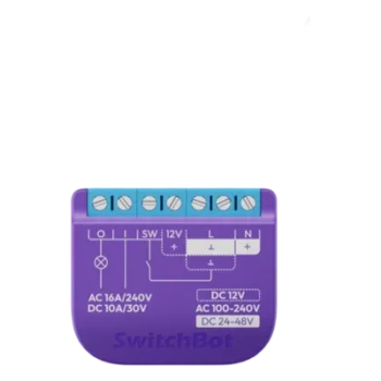 Relé Switch Inteligente para Garaje / WiFi + BLE / Matter / Entrada 12-48V CC o 100-240V CA / Salida 30V 10A / 42 x 36 x 16 mm (1.7 x 1.4 x 0.6 in)