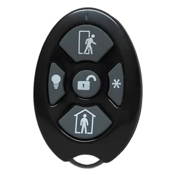 Control Remoto de Seguridad / 5 Botones Configurables / Transmisión 433.92 MHz / Encriptación AES 128-bit / Automatización Domótica / Indicador de Batería Baja