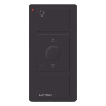 Control Inalámbrico de Iluminación / 3 Botones con Subir y Bajar / Alcance 18 m (59.1 ft) / RF 431-437 MHz / Batería 10 Años / Negro Brillante