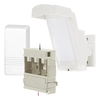Detector de Movimiento PIR / 100% Exterior / Inalámbrico / Cobertura 12 m (39.4 ft) a 85° / Montaje 2.5 m - 3 m (8.2 ft - 9.8 ft) / Antimascota / Transmisor Honeywell 5816 Incluido