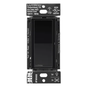 Interruptor Inteligente de Pared / On/Off No Regulable / 120 V / 5 A LED / 600 W Incandescente / 3 A Ventiladores / Control Pico y Smart Hub / Negro