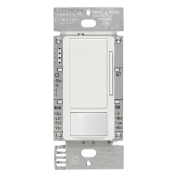 Atenuador 0-10 V con Sensor de Presencia / Control hasta 8 A / Cobertura 9 x 9 m (29.5 x 29.5 ft) / Tecnología XCT / Unipolar o 3 Vías / 120-277 V
