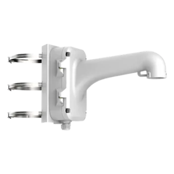 Soporte de Montaje en Poste / Caja de Conexiones Integrada / Diámetro Ajustable 67-127 mm / Capacidad 10 kg / 14.0 x 10.3 x 6.7 in