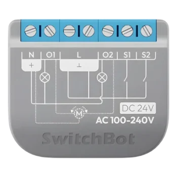 Relay Switch Inteligente 2 Canales / WiFi + BLE / Medición Consumo / 10A por Canal / Protección Sobrecarga / Compatible Matter / 42 x 36 x 16 mm (1.7 x 1.4 x 0.6 in)