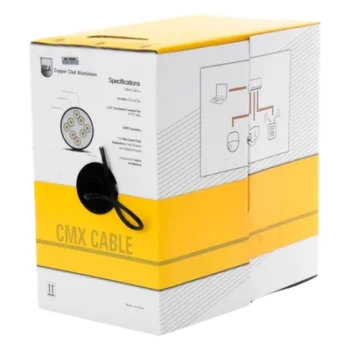 Bobina de Cable / Cat5e UTP / 305 m (1000 ft) / CCA / 24 AWG / 100 MHz / Interior / Negro