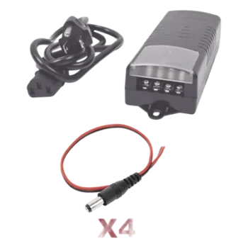 Kit de Fuente de Poder / 12 VCC / 5 A / 4 Salidas DC-Cord / 110-240 VCA / 0.43 x 0.16 x 0.10 pies