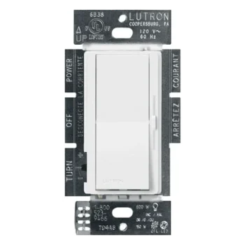 Atenuador de Pared / LED/CFL 150 W / Incandescente 600 W / Un Polo o 3 Vías / 150 Niveles de Luz / 120 V CA / Blanco Nieve