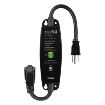 Interruptor de Enchufe para Exteriores / Control On/Off / IP66 / 15 A Iluminación / 1/2 HP Motores / RadioRA 3