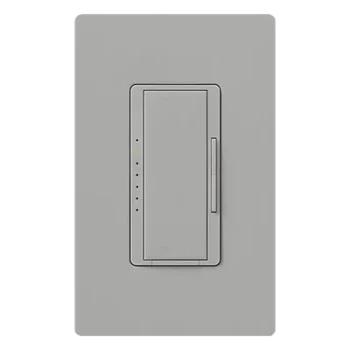 Atenuador de Pared Inalámbrico / 250 W LED/CFL / 500 W Incandescente / Neutro Opcional con RTISS / FASS / Radiofrecuencia 431-437 MHz / Alcance 9 m (29.5 ft) / Control Multiubicación