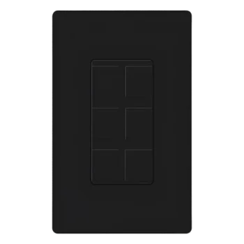Marco de Pared Modular / 6 Puertos / Snap-In / 1 Espacio / Acepta RJ45, Coaxial, BNC y Fibra / Color Negro Brillante