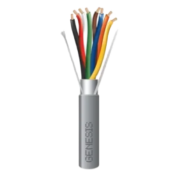 Bobina de 305 m (1000 pies) / Cable de Cobre / 8 x 22 AWG / Riser CMR-CL3R / Blindado / Gris / Control de Acceso / Alarmas / Automatización / Interfonos