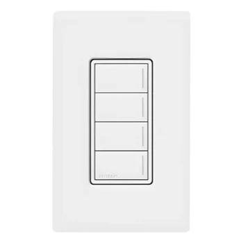 Botonera de Pared / 4 Botones de Escena / Retroiluminada / RF Clear Connect Type X / 120-277 V / Sin Baterías