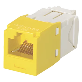 Jack RJ45 / Categoría 6 / 8P8C / Terminación TG / Sin herramienta de impacto / Amarillo