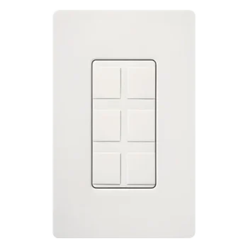 Marco de 6 Puertos Personalizable / Conectores a Presión / Snow Satinado / Serie Satin Colors