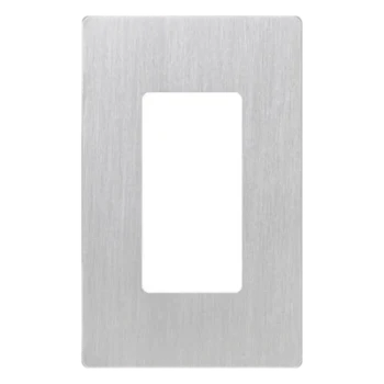 Placa de Pared Screwless / 1 Espacio / Acero Inoxidable / Perfil Delgado 7.6 mm