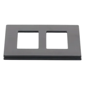 Placa de Pared / 2 Espacios / Diseño sin Tornillos Visibles / Acabado Satinado Midnight / Compatible Atenuadores y Controles Lutron