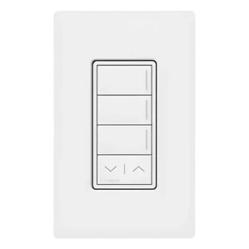 Teclado de Pared Inalámbrico RF / 3 Botones Programables / Ajuste de Intensidad Subir/Bajar / Retroiluminación LED / Acabado Satinado