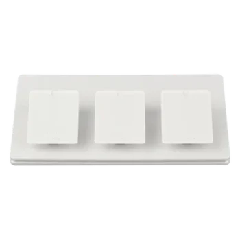 Pedestal de Mesa Triple / Base 117 mm (4.59 in) / Acabado Brillante Blanco / Sin Cableado / Compatible con Controles Pico