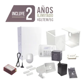 Kit de alarma / Panel VISTA-48LA / Comunicador 4G LTE-M-5G / Sirena 30 W / 2 contactos magnéticos / 2 años de datos