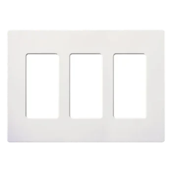 Placa de Pared 3 Espacios / Diseño Screwless / Perfil 7.6 mm / Acabado Snow Satinado / Compatible Maestro, Diva, Pico