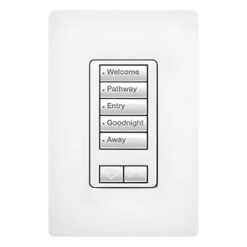 Teclado de Pared / 5 Botones Programables / Subir/Bajar / Retroiluminado / 120 V / RadioRA 2